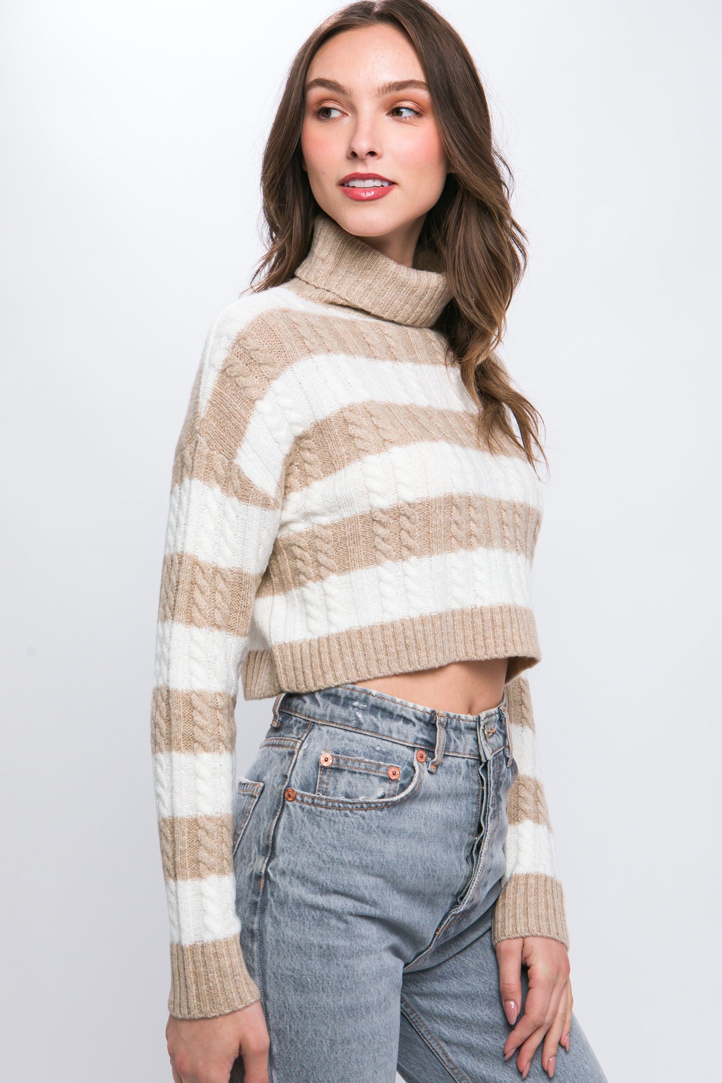 Daisy Turtleneck Knit Top