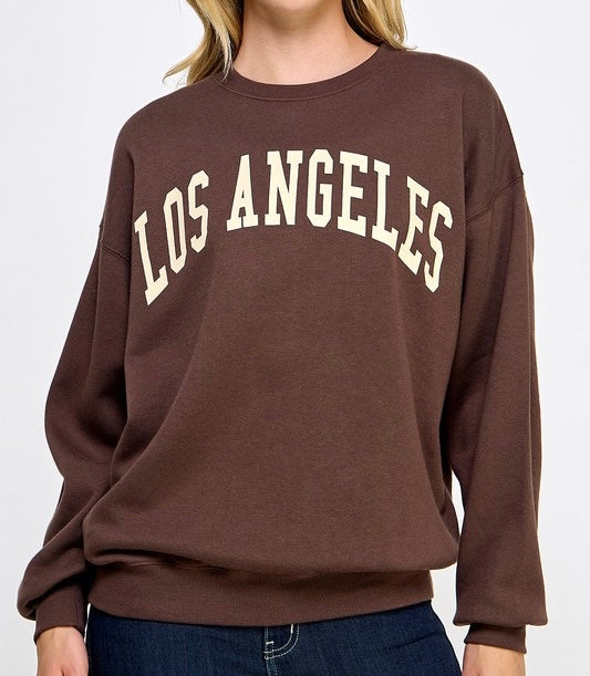 Los Angeles Crewneck (CHOCOLATE BROWN)