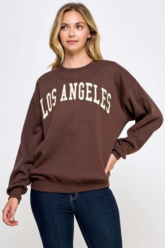 Los Angeles Crewneck (CHOCOLATE BROWN)