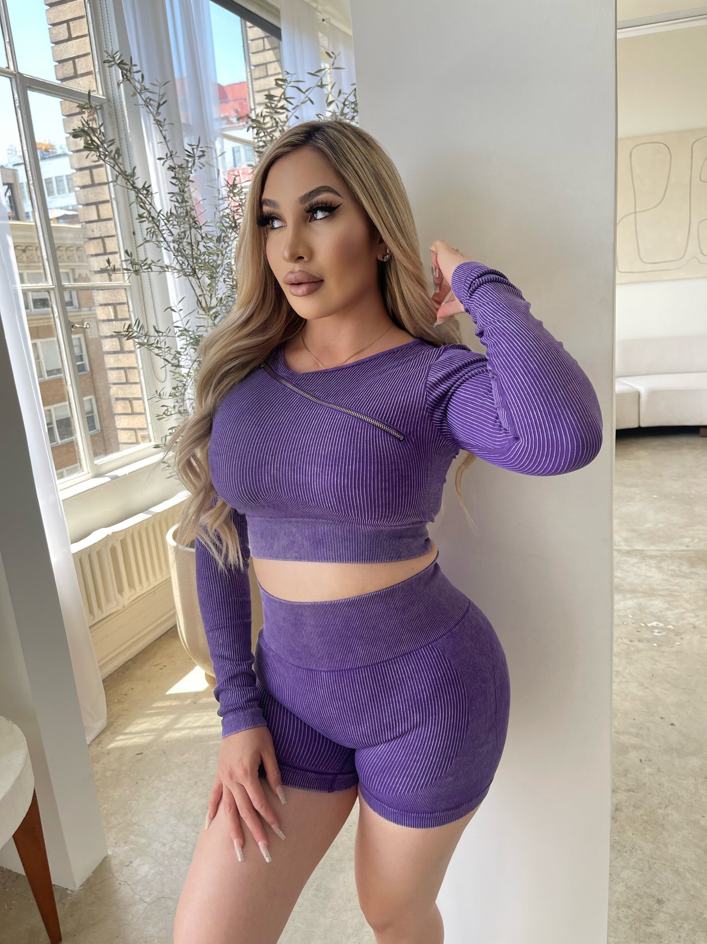 Girl Things Long Sleeve Top (VIOLET)