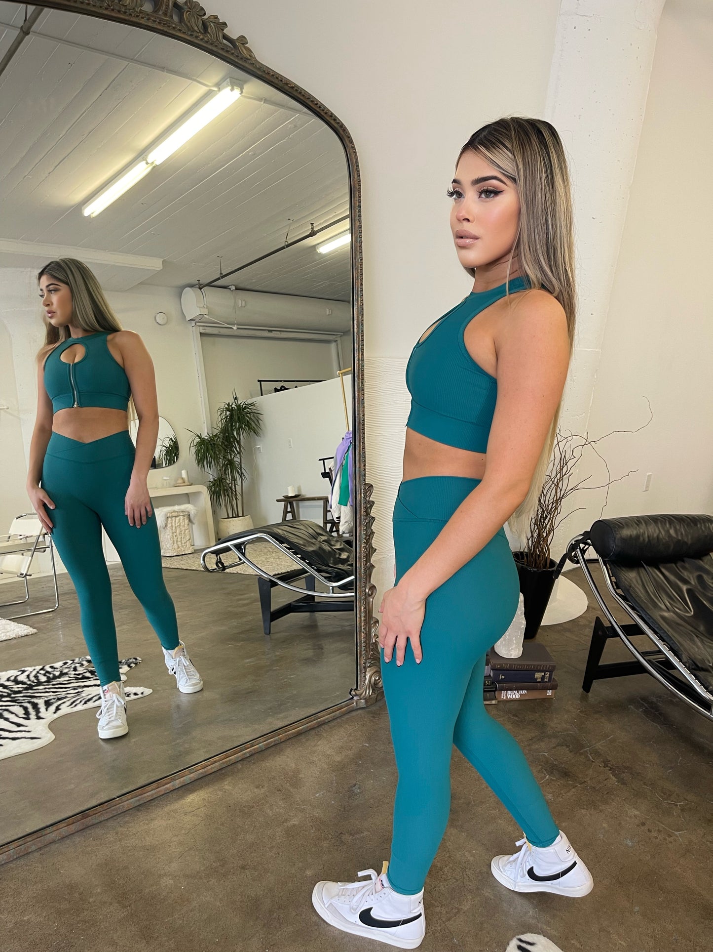 Spring Spirit Leggings (TEAL GREEN)