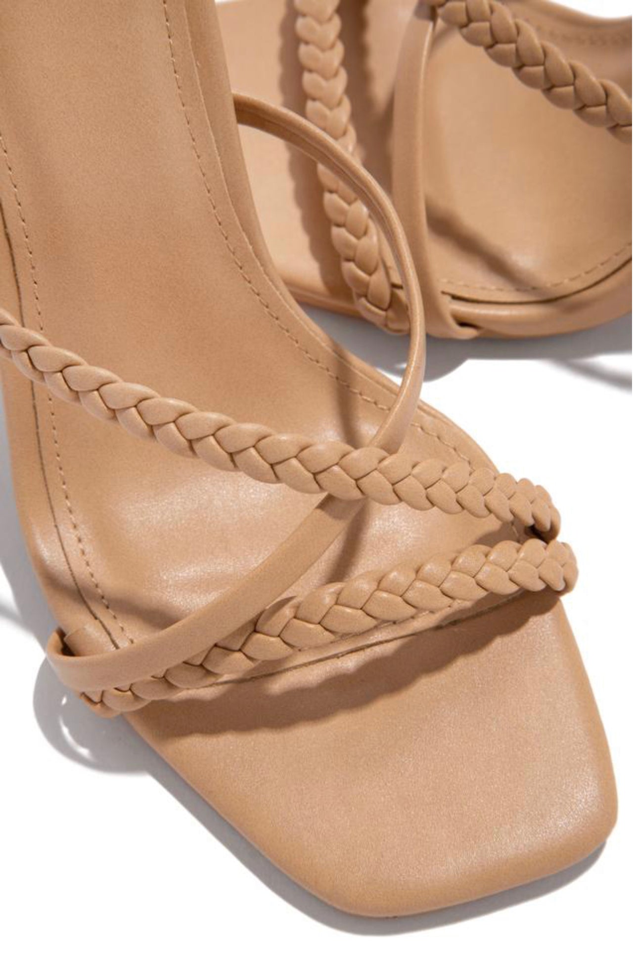 Sunset Lace Up Heels (NUDE)