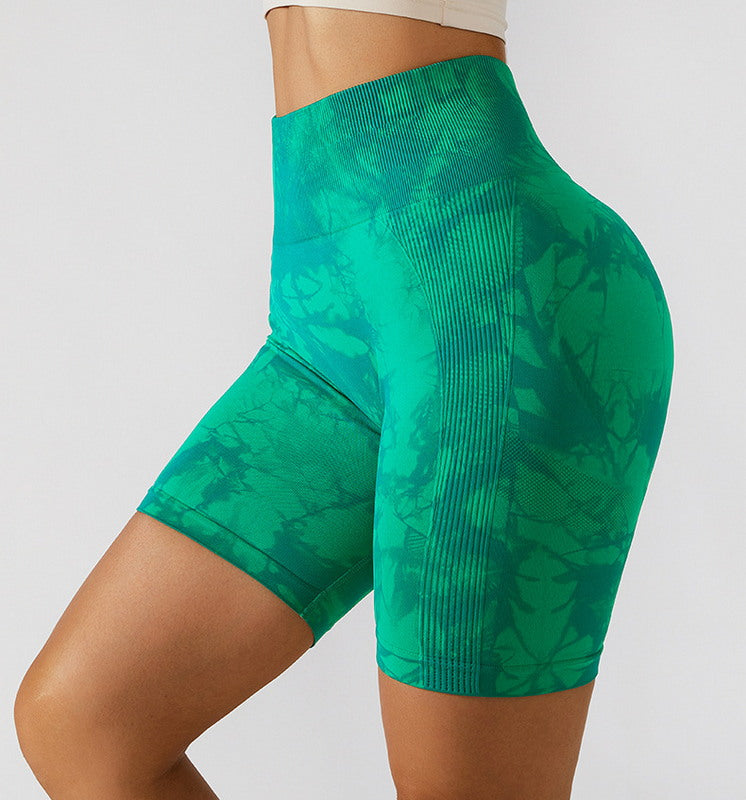 Marble Scrunch Shorts (BRIGHT GREEN)