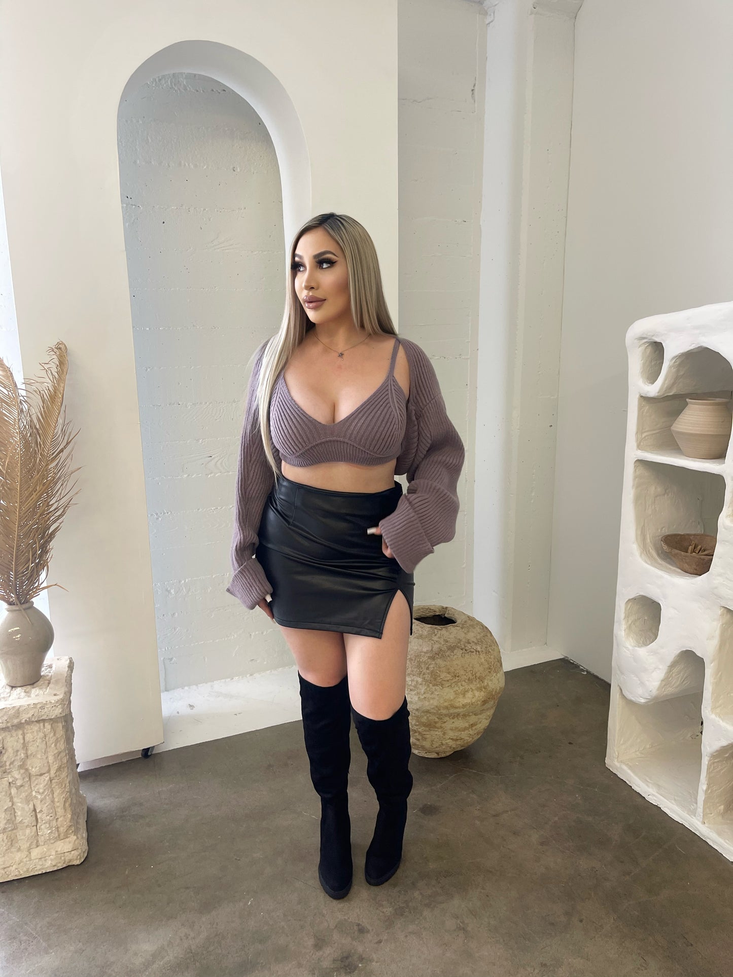 Samantha Top & Cardigan Set