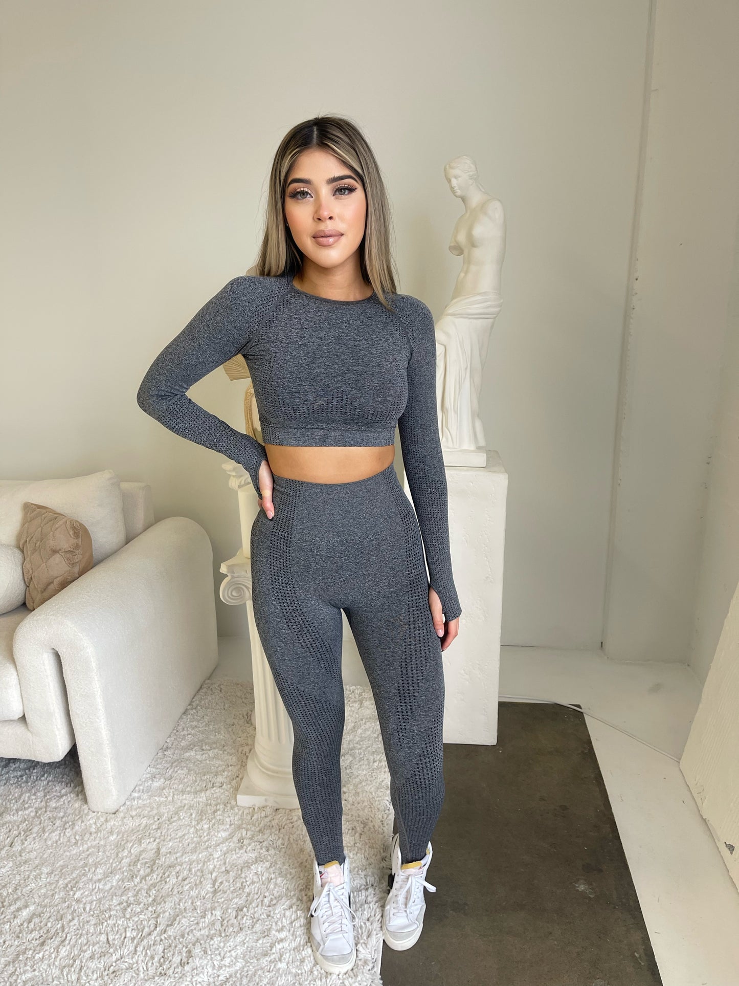 Sleek Seamless Leggings (GREY)