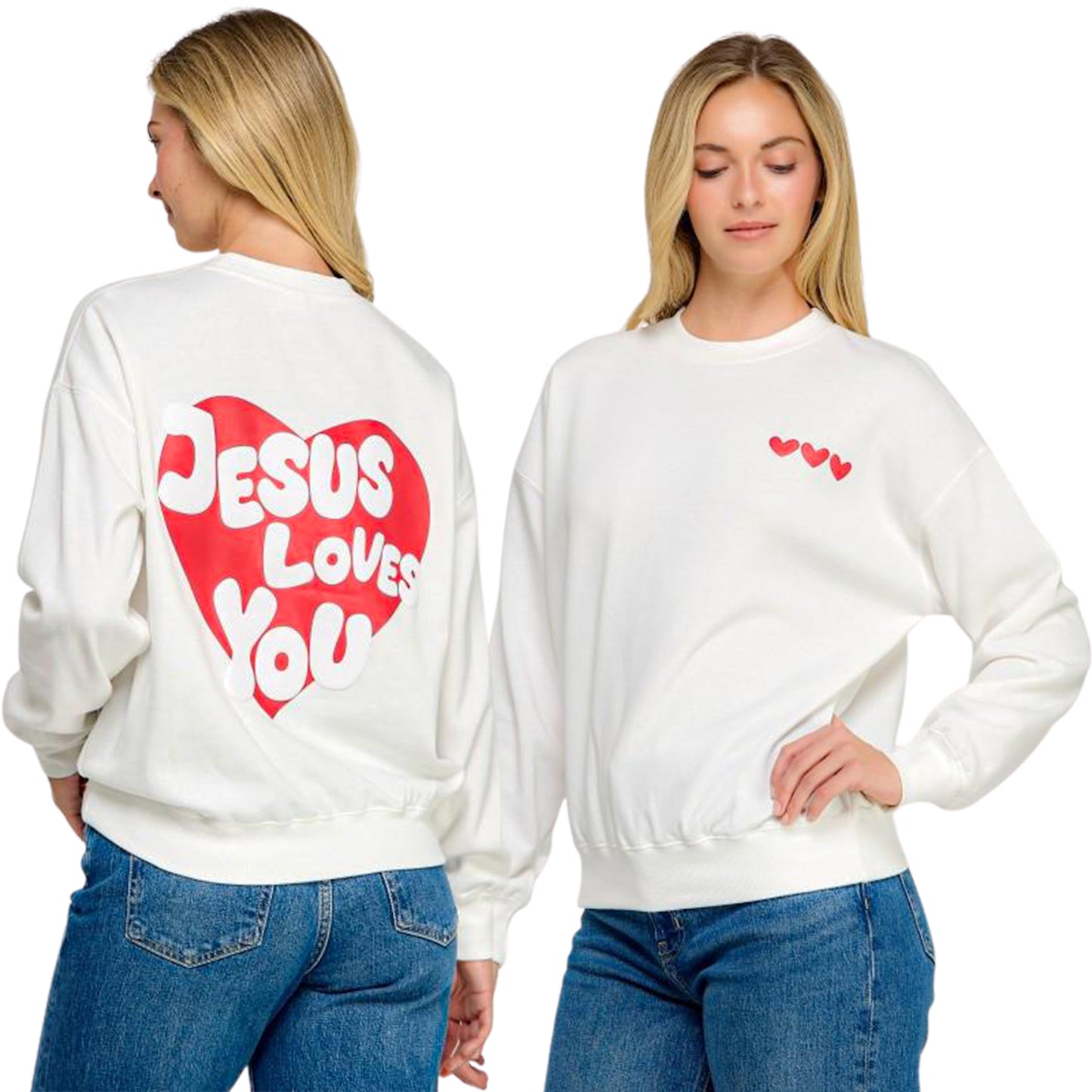 Jesus Loves You Crewneck (Navy Blue)