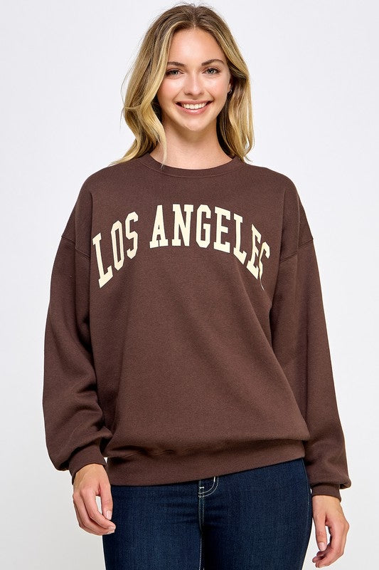 Los Angeles Crewneck (CHOCOLATE BROWN)