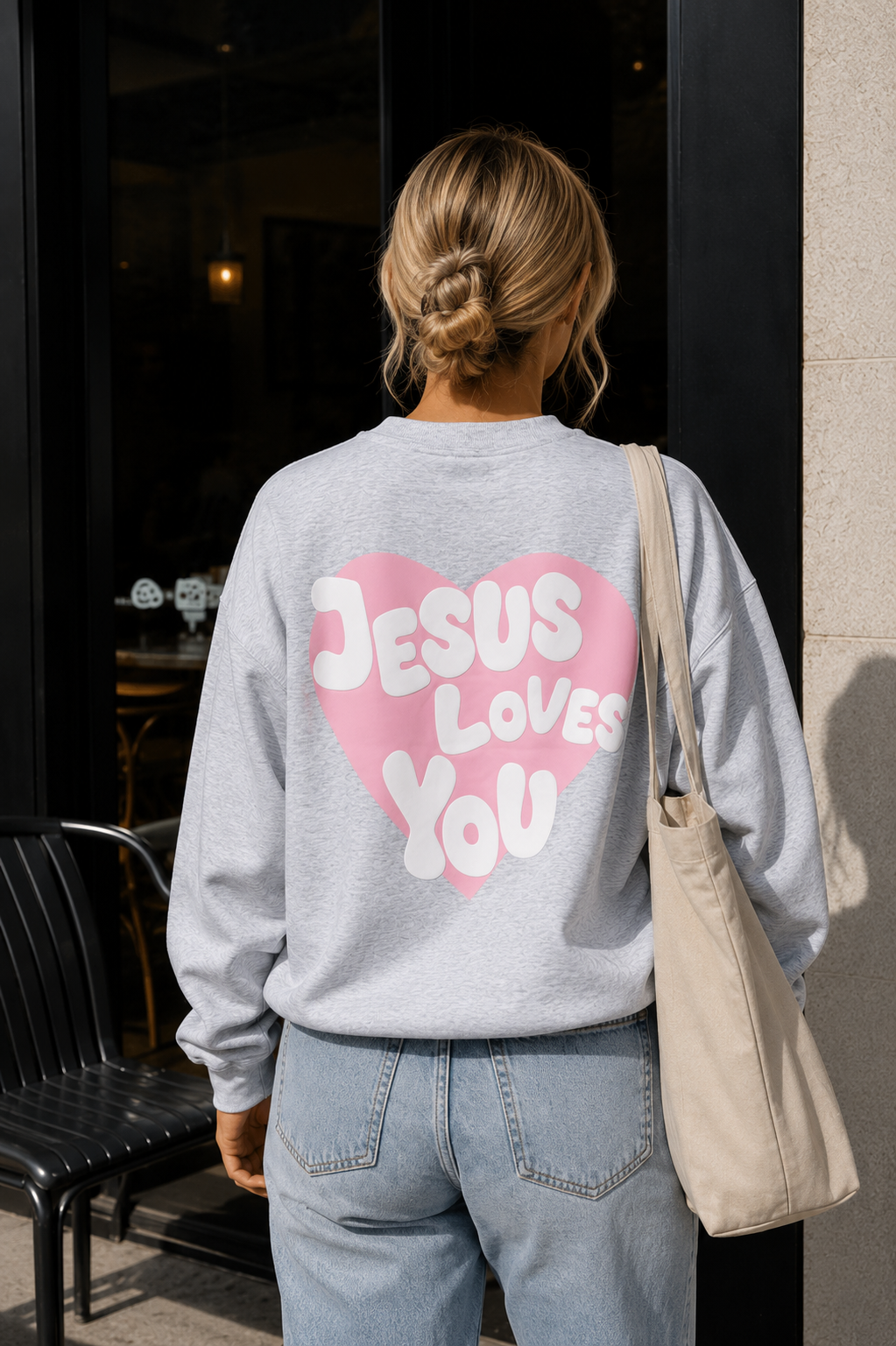 Jesus Loves You Crewneck (Navy Blue)