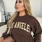 Los Angeles Crewneck (CHOCOLATE BROWN)