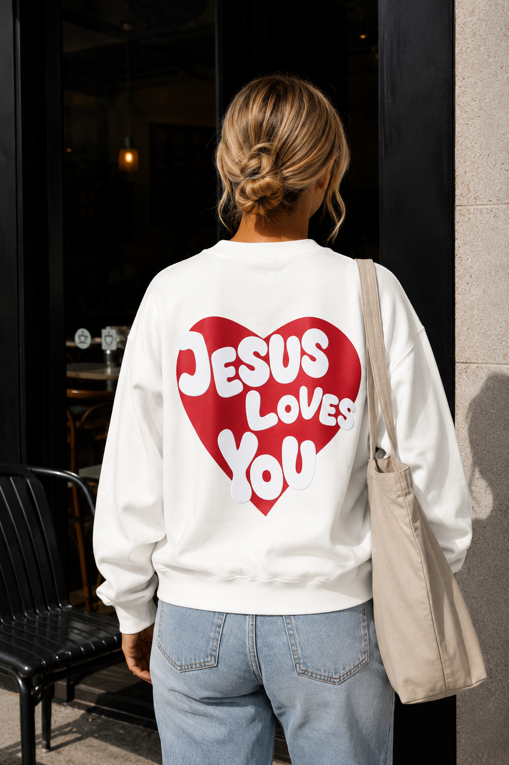Jesus Loves You Crewneck (Navy Blue)