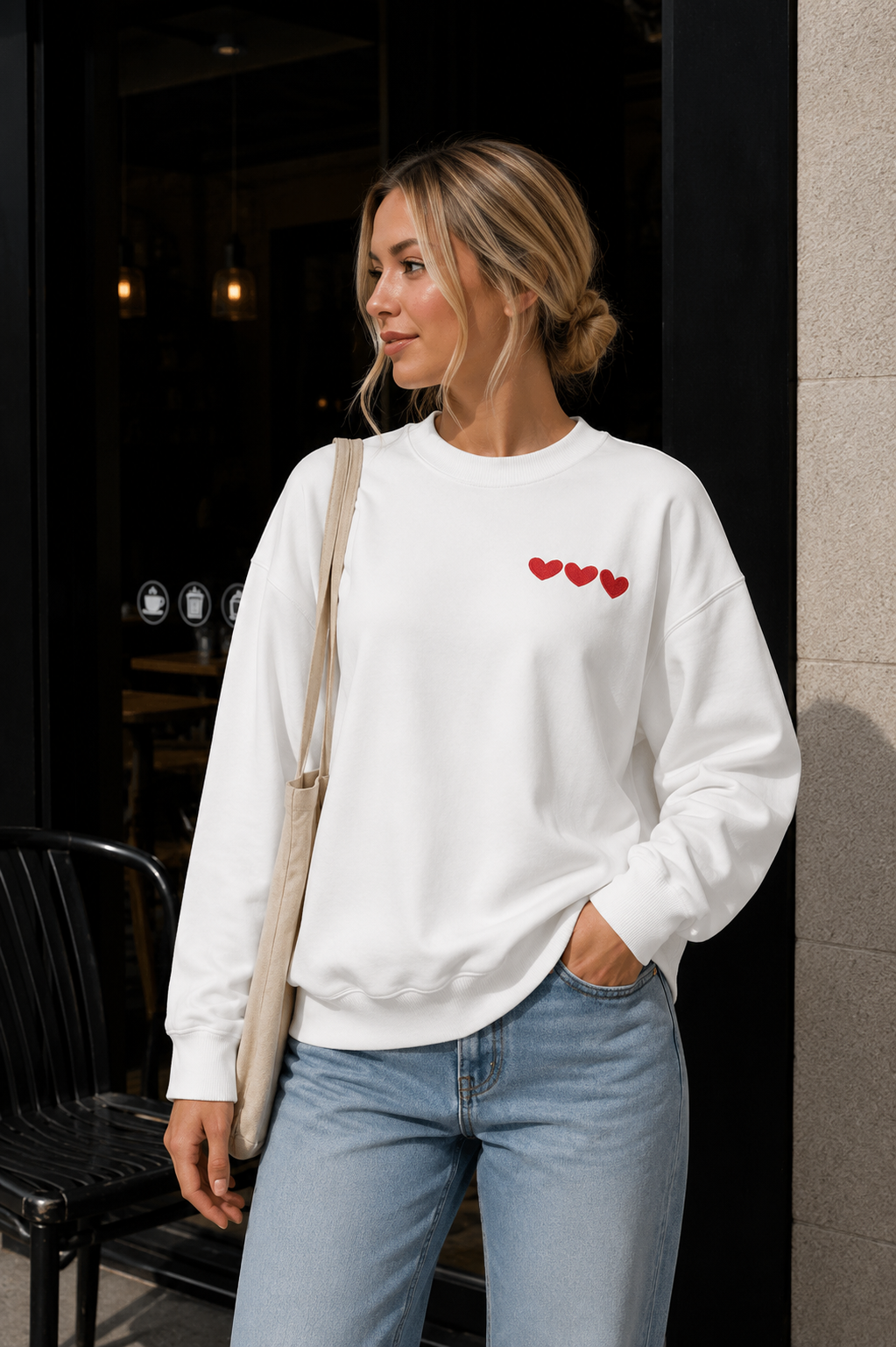 Jesus Loves You Crewneck (White)