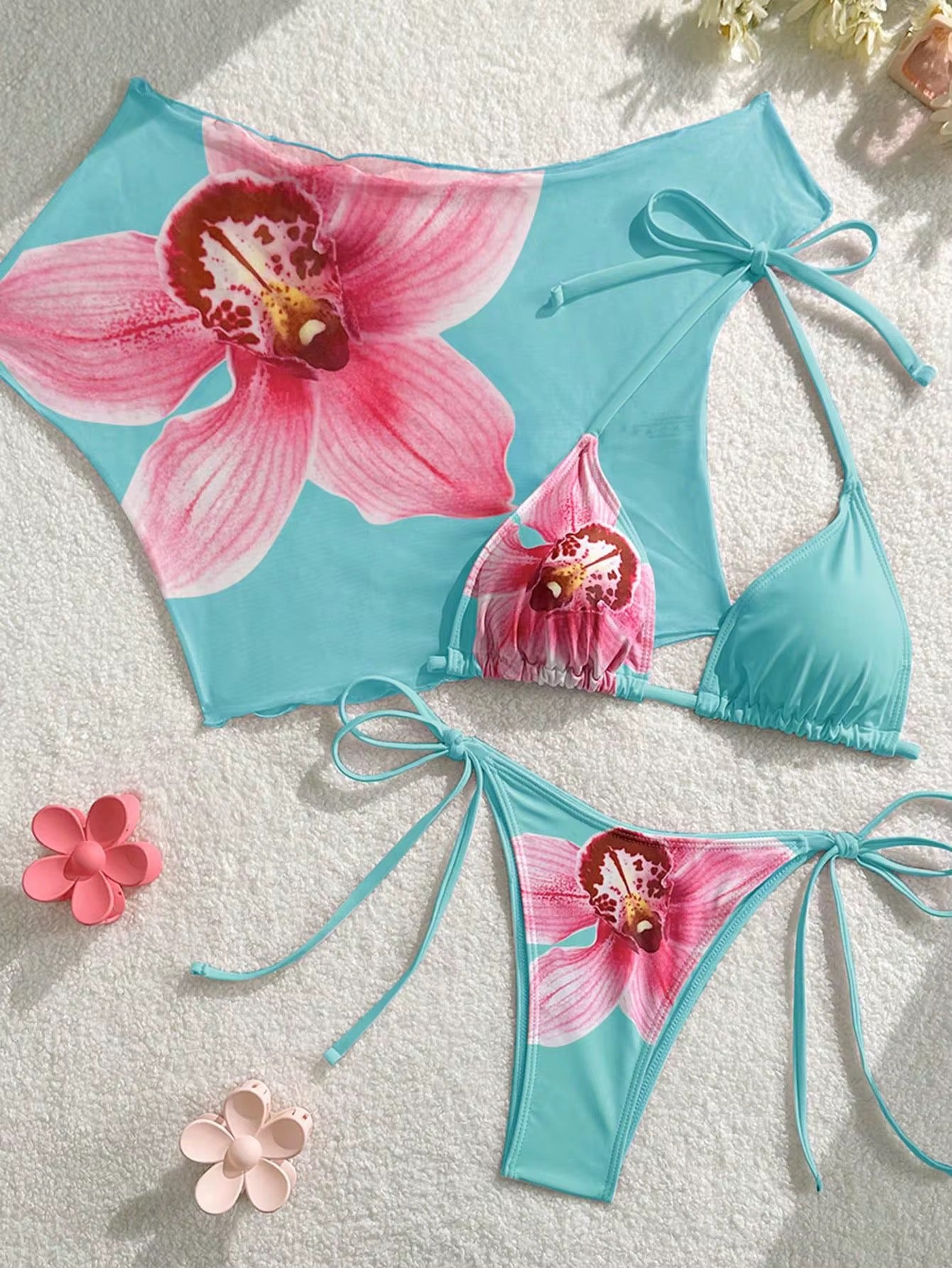 Catalina 3 Piece Swimwear (SKY BLUE)