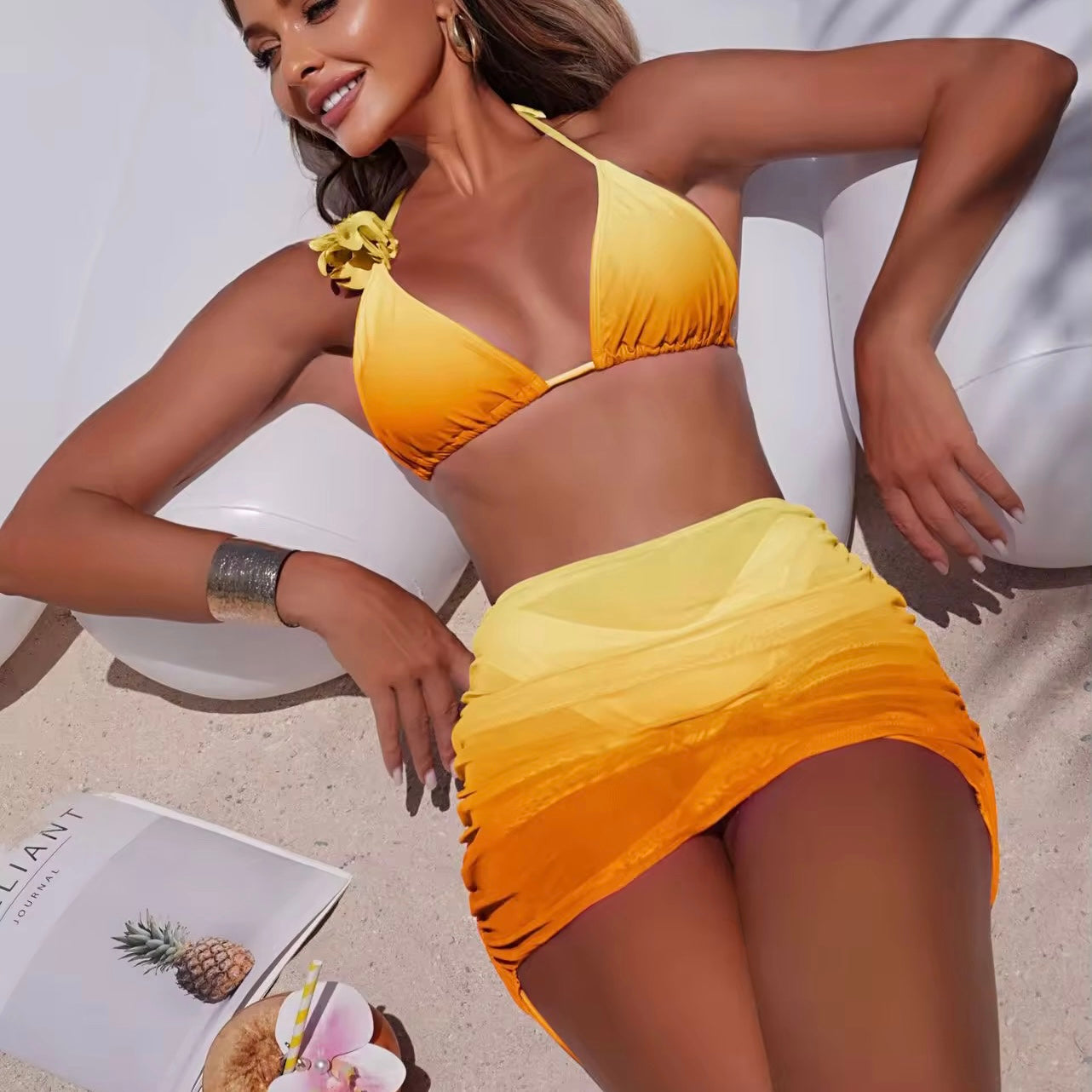Jamaica 3 Piece Swimwear (YELLOW ORANGE)