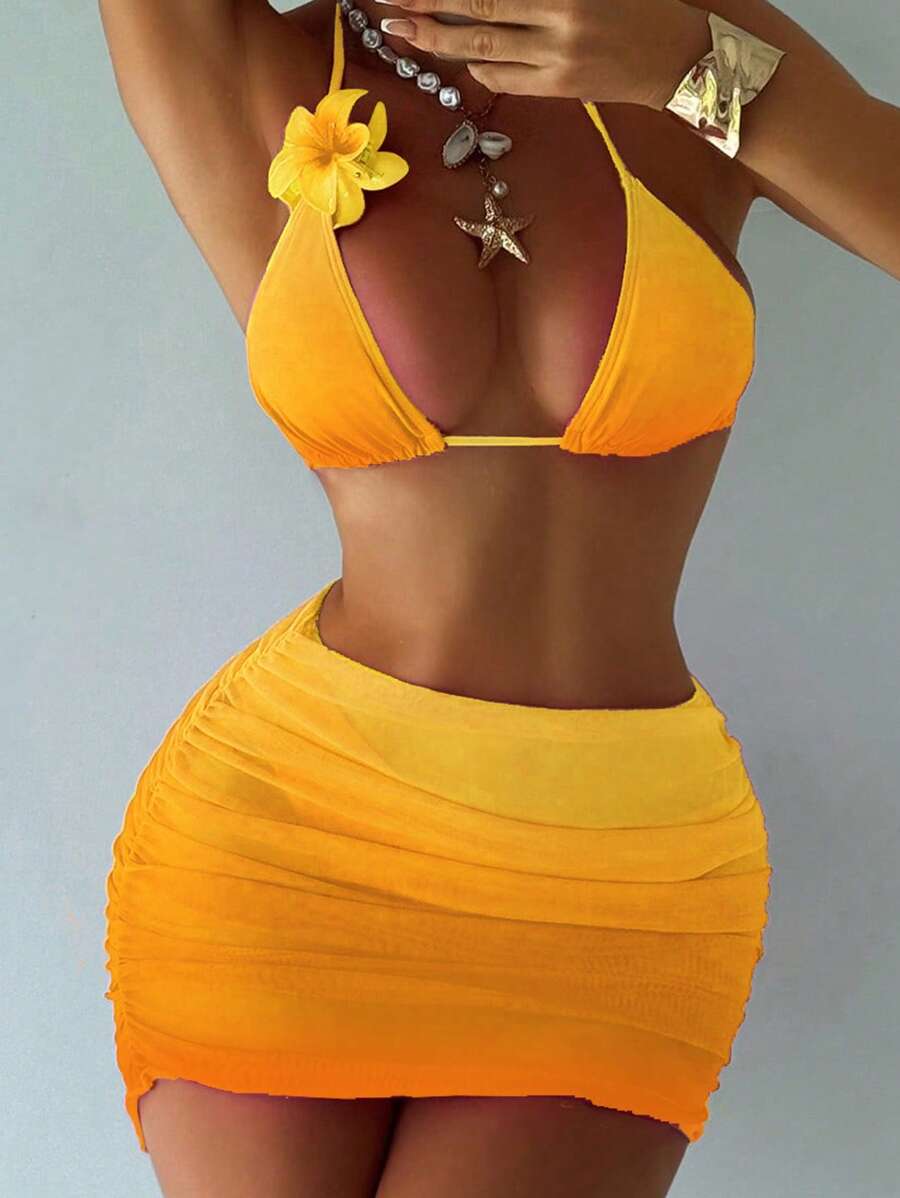Jamaica 3 Piece Swimwear (YELLOW ORANGE)