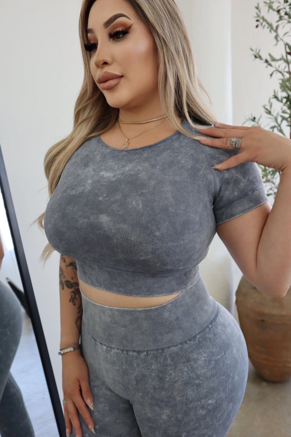 Magic Girl Short Sleeve Top (STEEL BLUE)