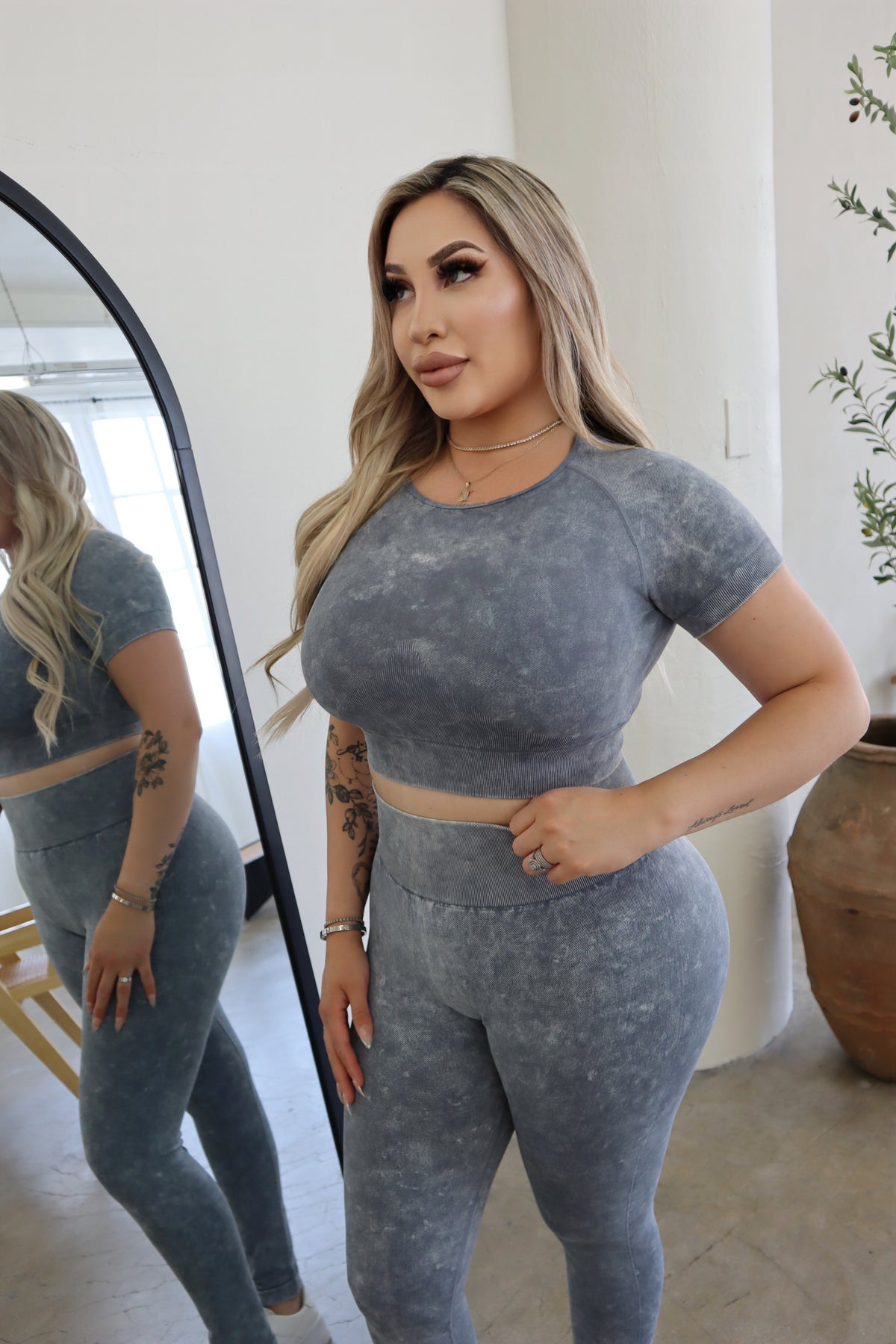 Magic Girl Short Sleeve Top (STEEL BLUE)