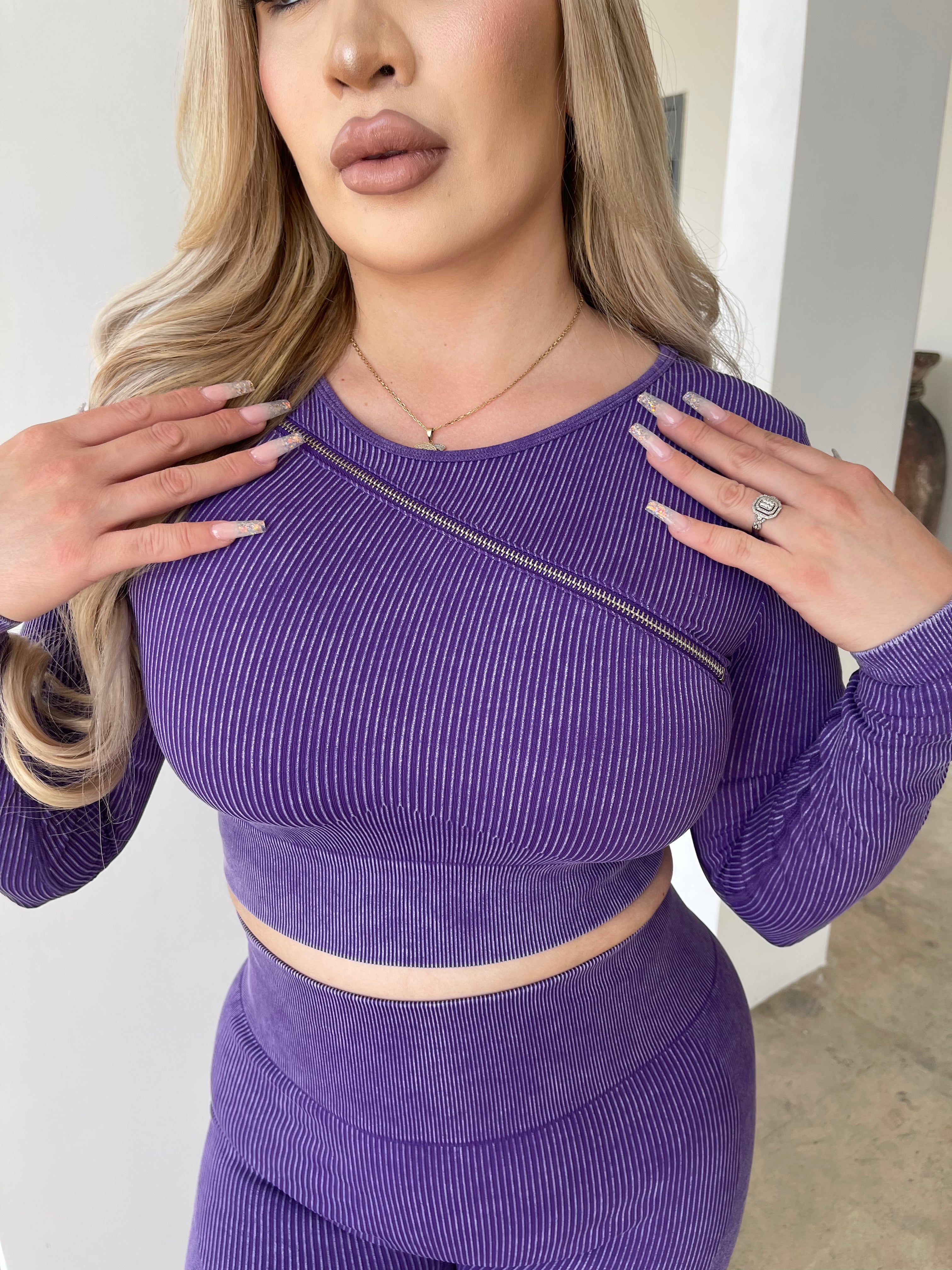 Girl Things Long Sleeve Top (VIOLET)