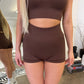 More Espresso Shorts (BROWN)
