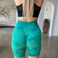 Marble Scrunch Shorts (BRIGHT GREEN)