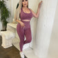 Sleek Seamless Leggings (BURGUNDY)