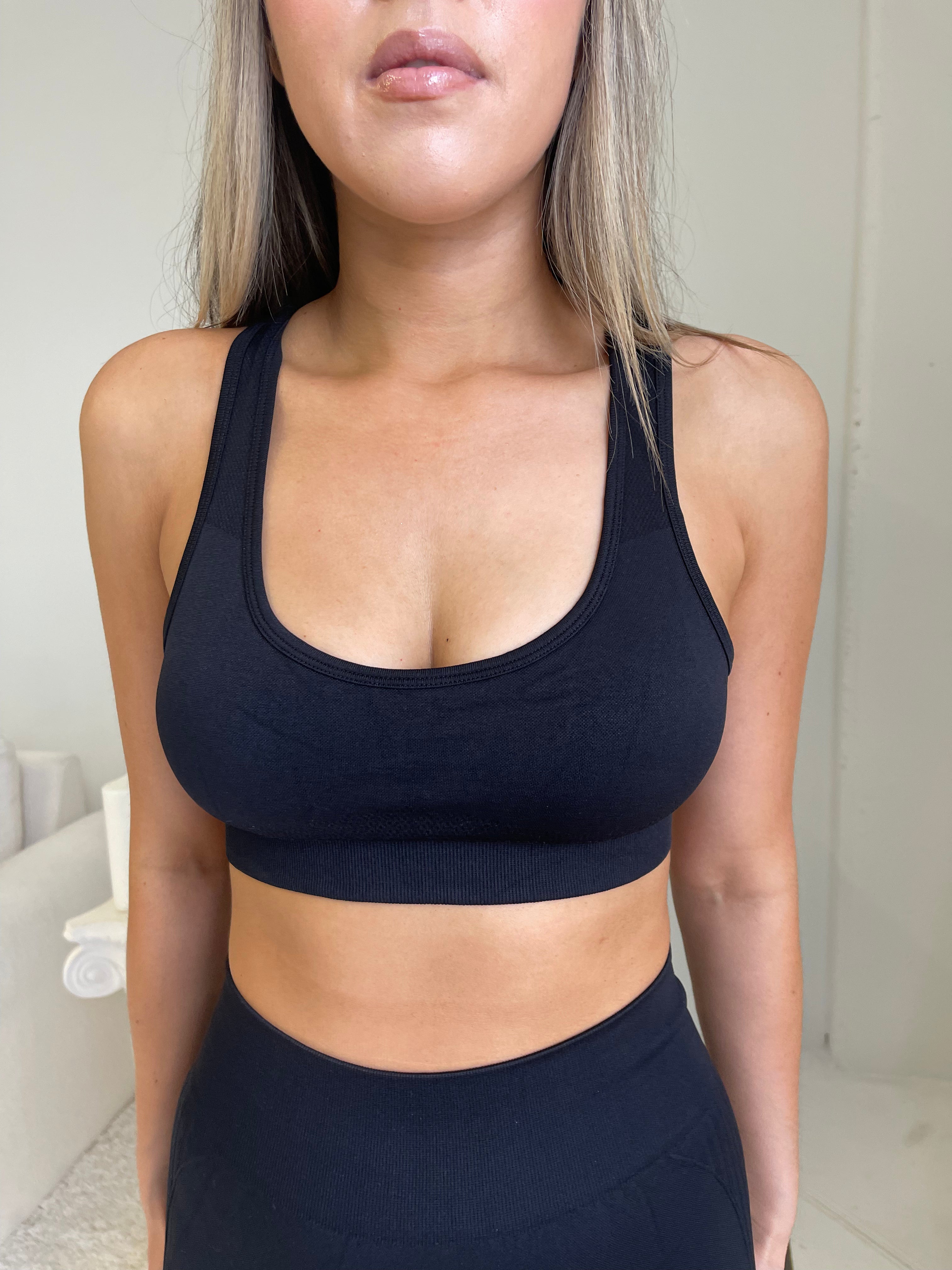 All in One Sports Bra (BLACK)
