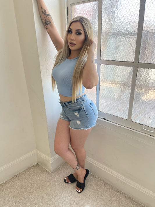 Rosie Top (BABY BLUE)