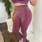 Sleek Seamless Leggings (BURGUNDY)