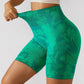 Marble Scrunch Shorts (BRIGHT GREEN)