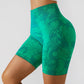 Marble Scrunch Shorts (BRIGHT GREEN)